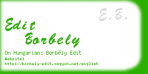 edit borbely business card